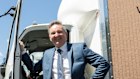 Chris Bowen with an electric truck back in 2022.
