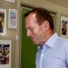 Former Australian prime minister Tony Abbott votes in his electorate of Warringah in 2019.