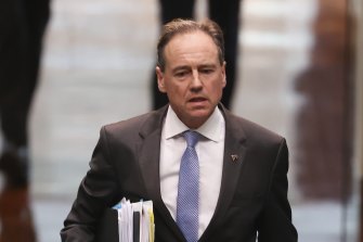 Minister for Health and Aged Care Greg Hunt.
