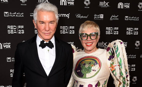 Baz Luhrmann and Catherine Martin at the opening of the Red Sea International Film Festival in Saudi Arabia on November 30.