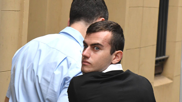 Ethan Harwood arrives at the NSW Supreme Court in Sydney on Friday. 