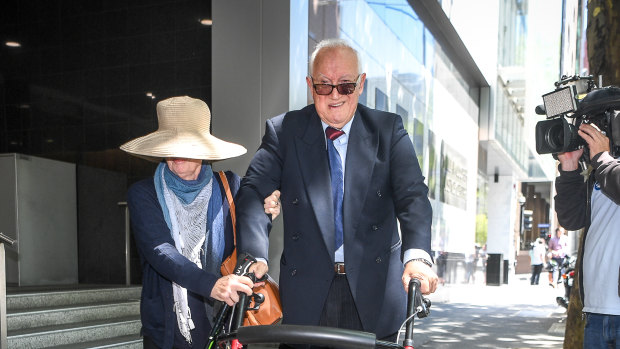 Dr Con Kyriacou and his wife leave court in January.