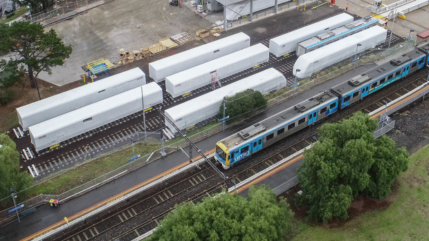 Carriages next to North Williamstown railway station, photographed in June this year.