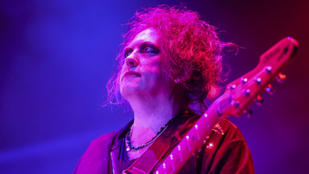 Robert Smith of The Cure performing at Rod Laver Arena in 2016.