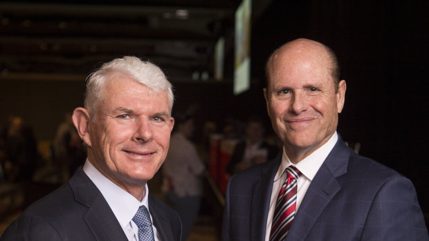  CSL chairman Dr Brian McNamee and CEO Paul Perreault. The company says "the protection of our propriety business information extremely seriously and will vigorously pursue our pending legal action".