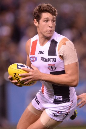 Back then: Arryn Siposs in his playing days with St Kilda in 2013.