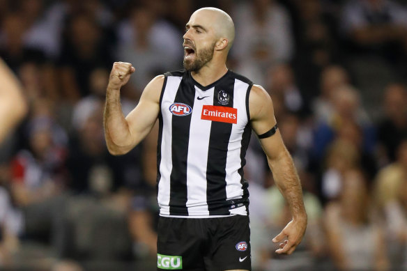 Steele Sidebottom will play his 250th match when the Magpies take on North Melbourne.