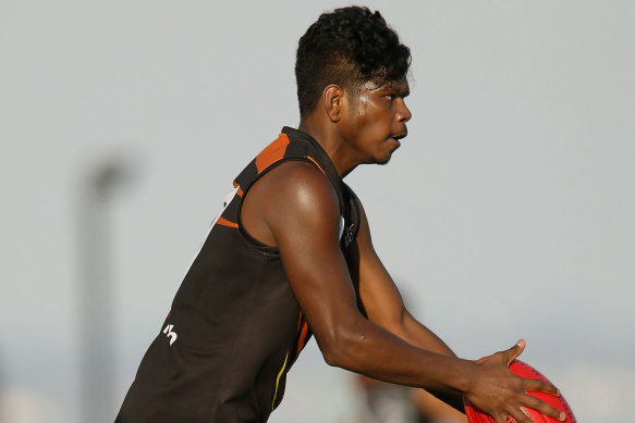 Maurice Rioli jnr had an interesting testing time for the AFL draft.