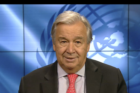 UN Secretary-General Antonio Guterres.