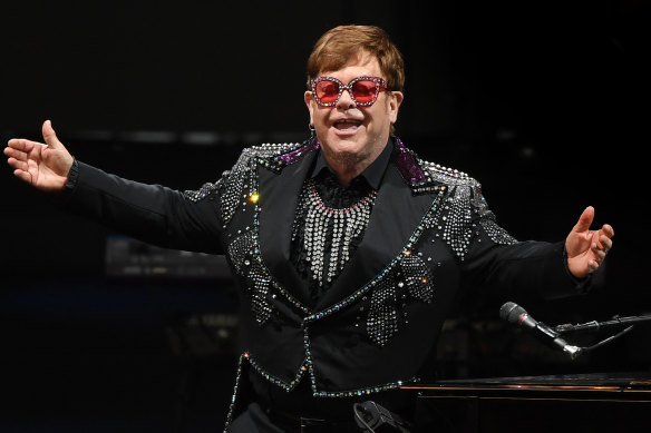 Elton John likes to keep his Sydney tennis matches private.