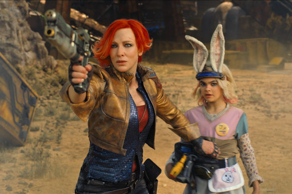 Cate Blanchett as Lilith and Ariana Greenblatt as Tiny Tina in Borderlands.