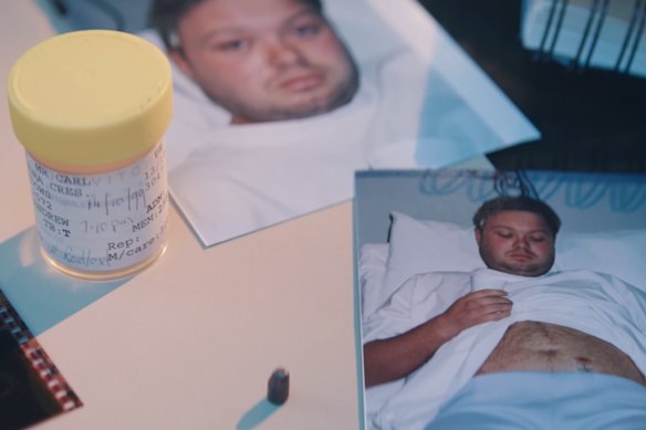 A still from the miniseries Naked City: Hitmen, which features stories about Carl Williams. 