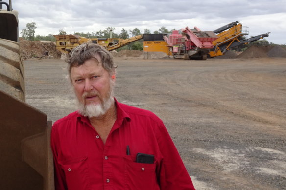 Central Highlands quarry owner Peter Lane.