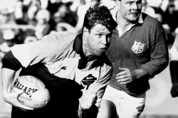 Nick Farr-Jones playing for the ANZAC XV in 1989.