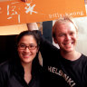 Bill Granger and Kylie Kwong in 2000 at the opening of their joint venture, billy kwong in Surry Hills.