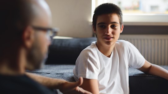 Experts suggest having age-appropriate conversations with boys as young as nine.