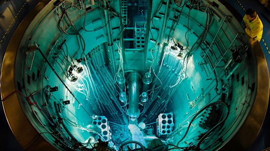 Australia's only nuclear reactor at Lucas Heights in Sydney. It does not produce nuclear energy but is used to produce medical radioisotopes and for other purposes.