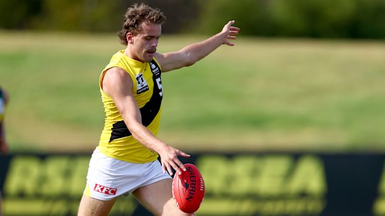 Richmond VFL footballer Tom McCarthy is a leading mid-season draft contender.