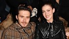Brooklyn Beckham and Nicola Peltz at the Burberry winter 2025 show at the Tate Britain.