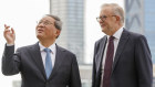 Chinese premier Li Qiang and prime minister Anthony Albanese at Kings Park in Perth,