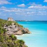 Turquoise water at Tulum, Yucatan Peninsula.