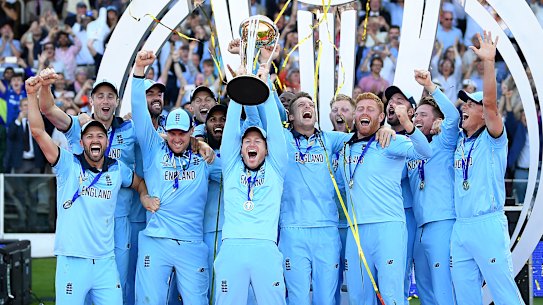 England players celebrated their World Cup victory last year.