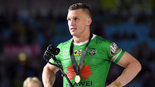 Jack Wighton was named the best player on the ground in Sunday's grand final.
