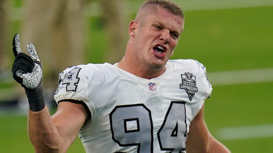 Las Vegas defensive end Carl Nassib is the first active NFL player to come out as gay.