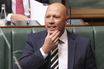 Defence Minister Peter Dutton accused Albanese of having a glass jaw.