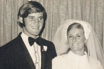 Chris and Lynette Dawson on their wedding day in 1970.