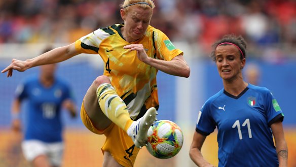 Test: Defender Clare Polkinghorne is racing the clock to face Brazil.