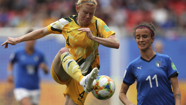 Test: Defender Clare Polkinghorne is racing the clock to face Brazil.