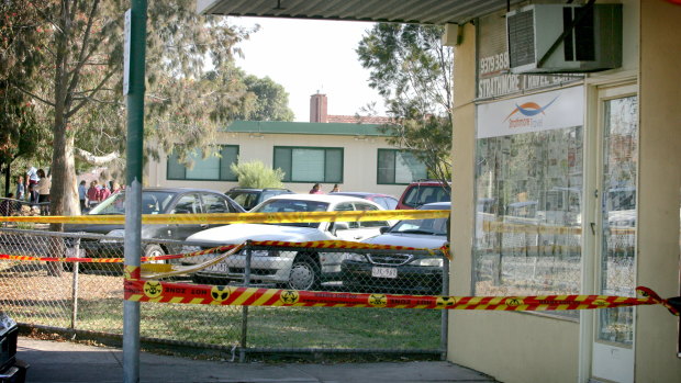 The drug lab in Lloyd Street, Strathmore, next door to the Strathmore Primary School.