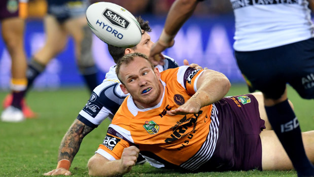 The NRMA is putting pressure on the Broncos over Matthew Lodge. After all, its logo is on his jersey.