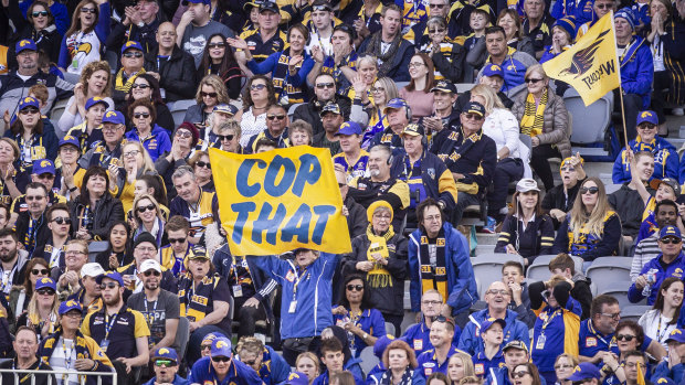 There will be no fans at Sunday’s western derby at Optus Stadium.