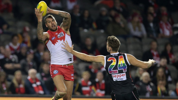 Dominant: Lance Franklin kicked four goals for the winners.
