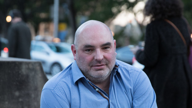 Property developer Daniel Hausman leaving the Federal Court in Sydney. 