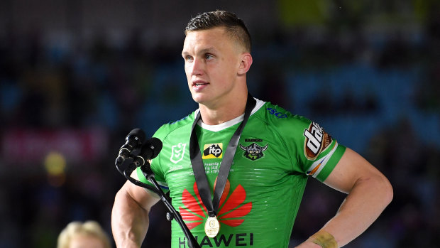 Jack Wighton was named the best player on the ground in Sunday's grand final.