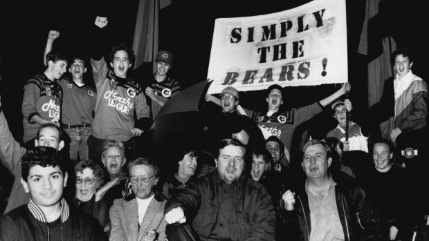 North Sydney Bears fans in 1991.
