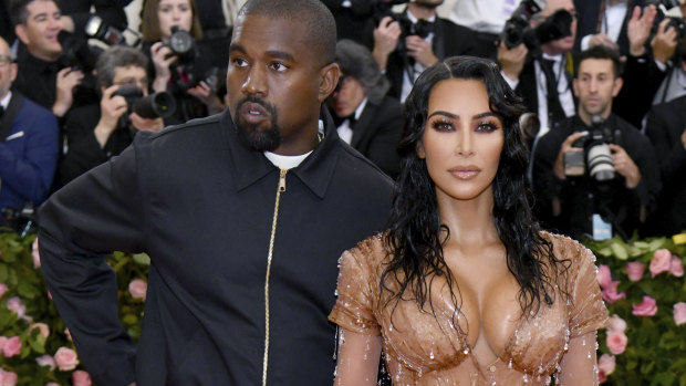 Kanye West and Kim Kardashian West at this year's Met Gala.