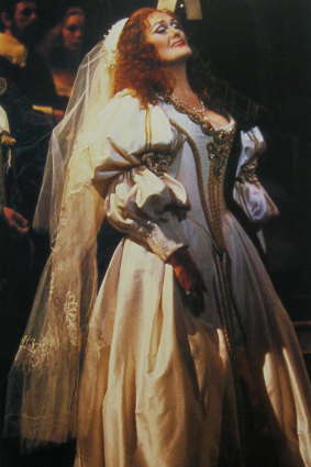 Dame Joan Sutherland in Lucia costume designed by Michael Stennett.