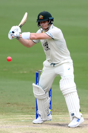 Steve Smith scored an unbeaten 91 on Sunday.