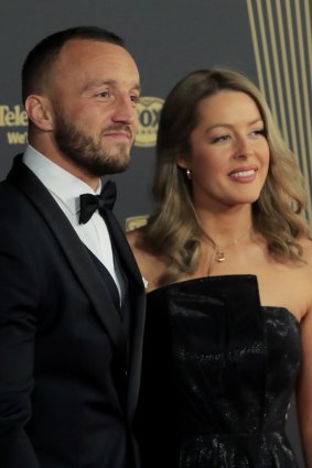Josh Hodgson with wife Kirby Smith at the 2019 Dally Ms.