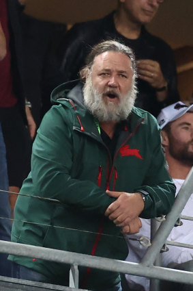 Russell Crowe at a Souths game.