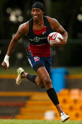 Home grown star: USA men's sevens player Perry Baker was crowned world sevens player of the year in 2017.