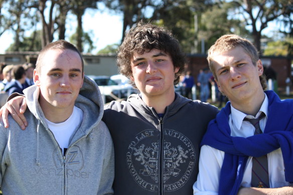 Nick, Lech and Dom, two months after the accident. 