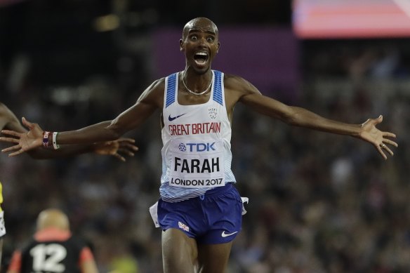 Mo Farah world athletics championships gold in 2017.