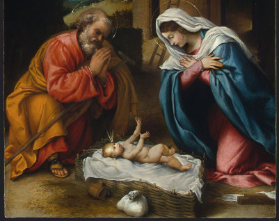 Venetian artist Lorenzo Lotto’s work, The Nativity.