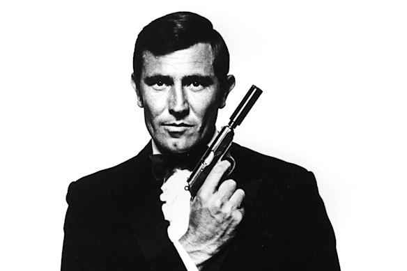 George Lazenby as 007 in the film On Her Majesty’s Secret Service.