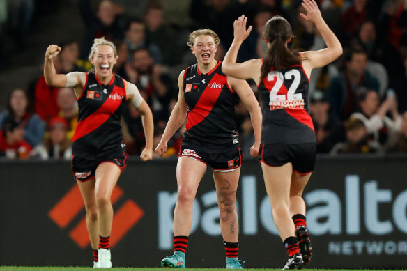 Essendon’s Paige Scott joint round one rising star nominee with Port Adelaide’s Abbey Dowrick.